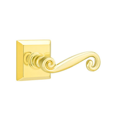 Scroll Privacy (Bed & Bath) Door Lever with Square Rosette