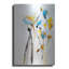 Art mural luxueux «Blue Flowers II» par Karin Johannesson, art mural en métal, 12 po x 16 po
