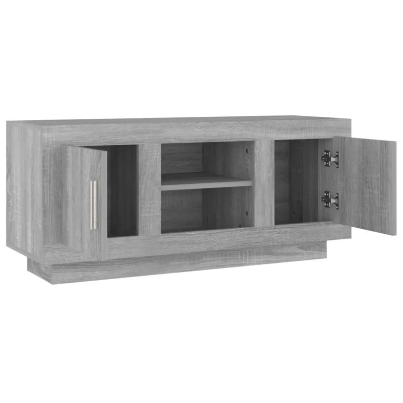 Jekeria Unfinished TV Stand for TVs up to 43", Grey Sonoma