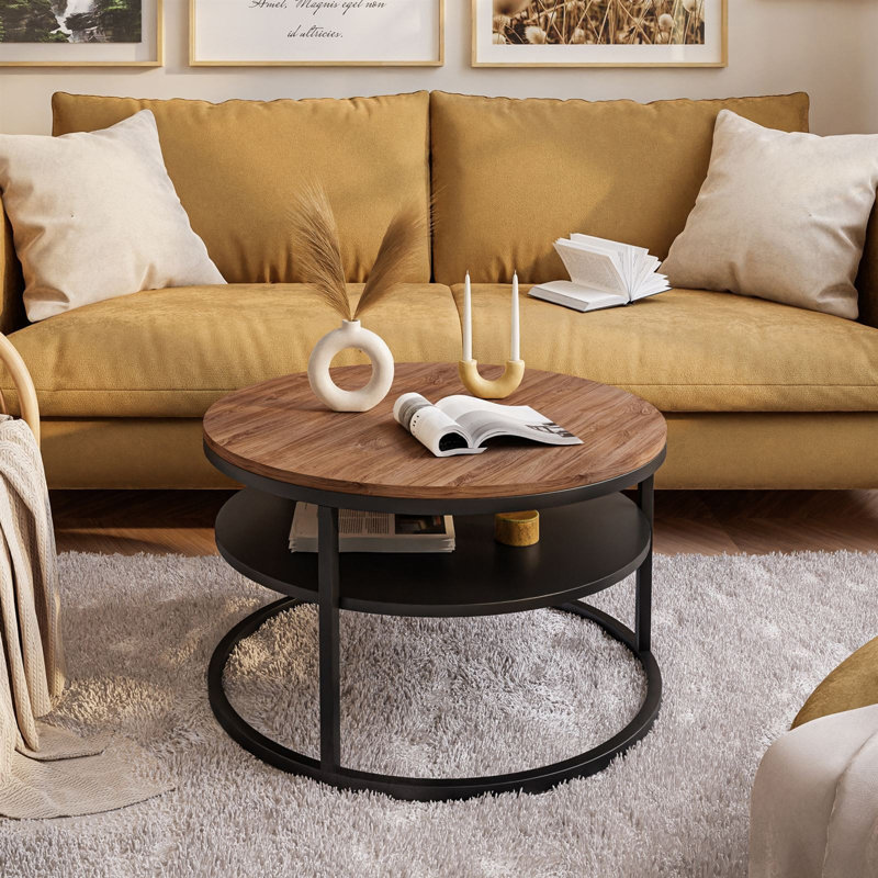 Guarascio Coffee Table with Storage,  49" H x 70" L x 70" W, Stirling, Black