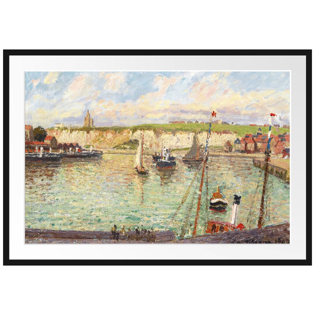 Gerahmter Kunstdruck L'avant-Port De Dieppe Après-Midi von Camille Pissarro