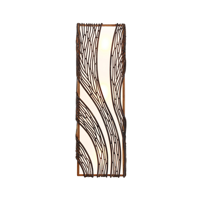 Plafonnier encastré 1 lumière Flow, Minerai martelé, H 20,25 po x l 6,5 po x P 4,75 po