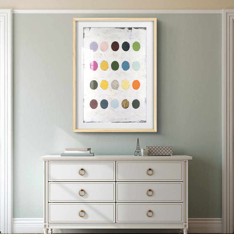 Chroma Dots II - Imprimé encadré, Naturel, H 28,5 po x l 20,5 po
