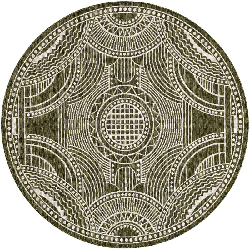 Tapis vert Aucun, Rond 6 pi 1 po
