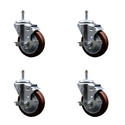 Poly Swivel Grip Ring Stem Caster
