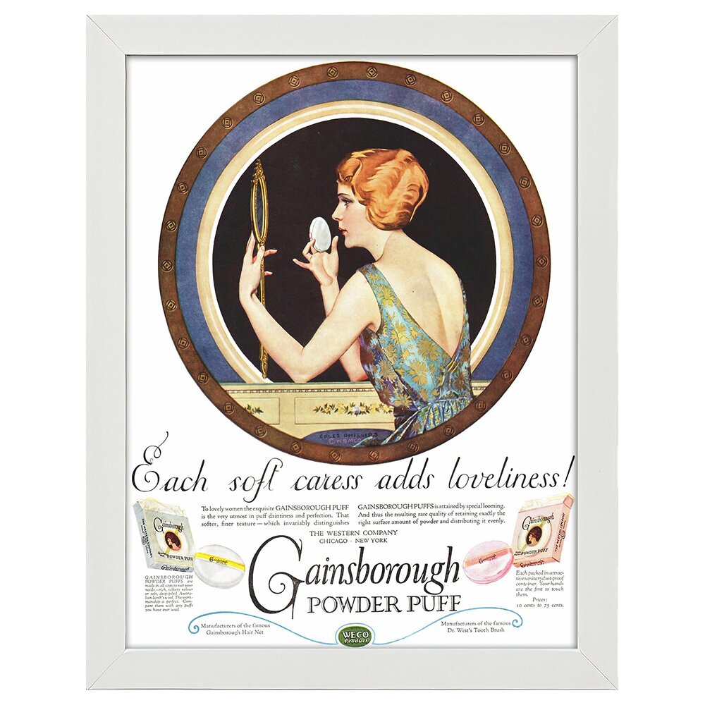 Leinwandbild Vintage Werbeplakat Gainsbourough Face Powder (1910), C. Coles Phillips