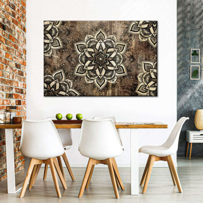 Impression sur toile Floral Mandalas géométriques