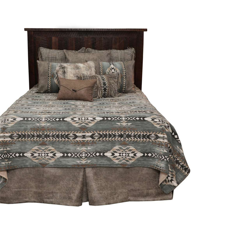 Crépuscule Wooded River - ensemble de valeur - super grand, Couvre-lit super grand super + 5 taies décorative