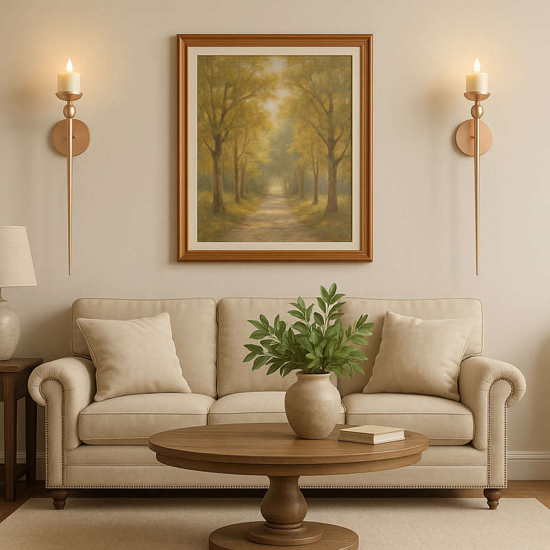 Ensemble de 2 appliques murales longues pour bougeoir bougie, Doré