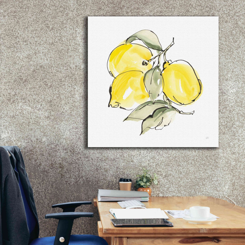 «Kost Lemons III» sur toile par Chris Paschke, H 37 po x l 37 po x P 1,5 po