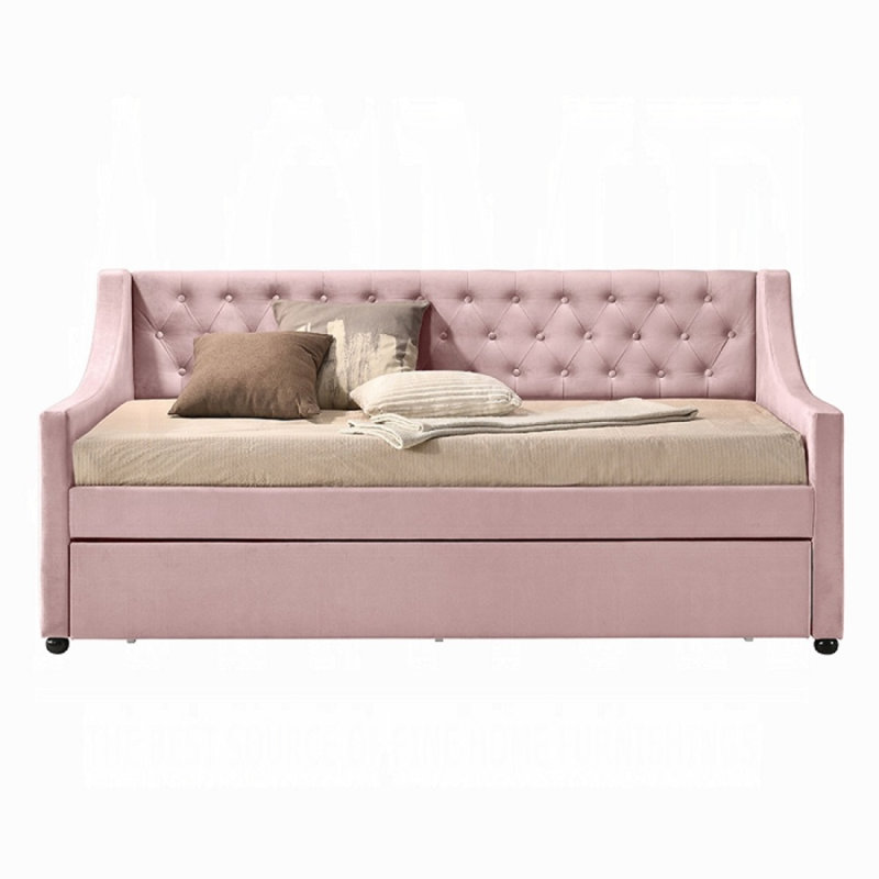 Lit de jour avec couchette Lianna (simple), Simple, Rose