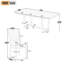 Ensemble de salle à manger 7 pièces à tréteaux extensible 7 pièces avec 6 chaises rembourrées, ensemble de table de ferme en bois massif-996379225