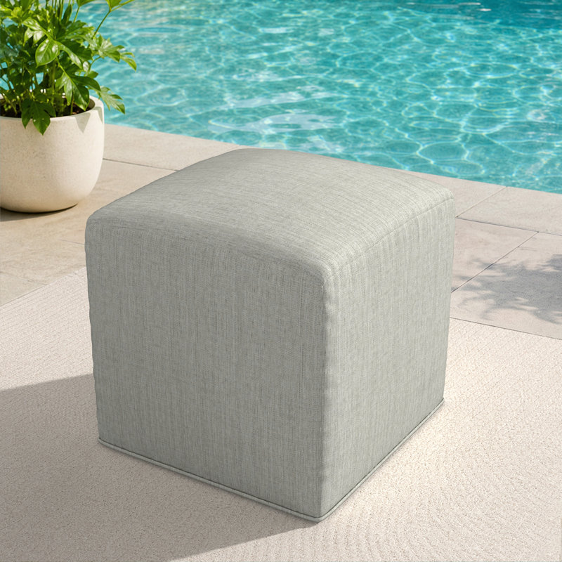 Repose-pieds d'extérieur rembourré Praia Sunbrella, Toile granit Sunbrella®