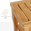 Long Bamboo Shower Bench Seat, 20" Wooden Spa Shower Stool With Underneath Storage Shelf Shoe Organizer