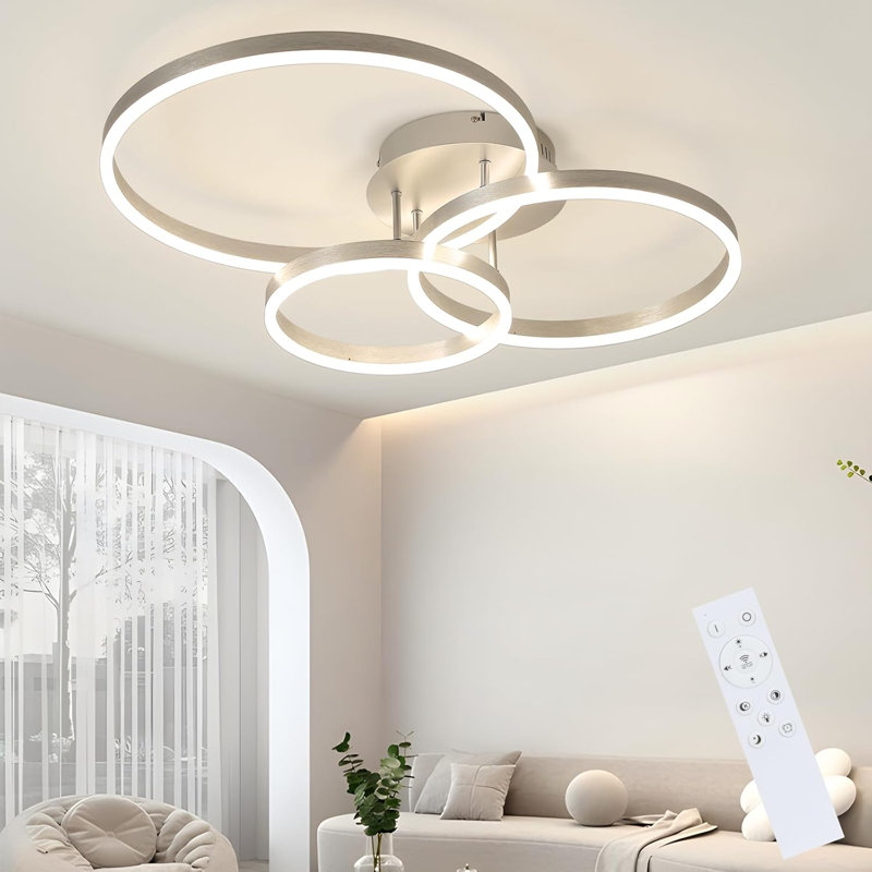 3-Light Dimmable LED Flush Mount