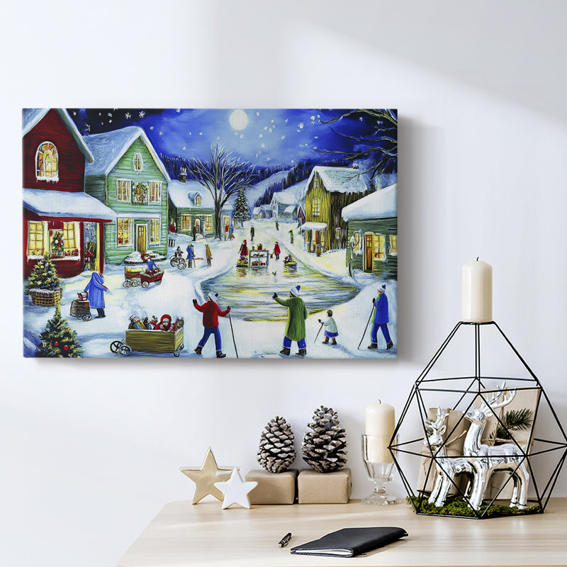 Christmas Holiday Arts - Toile tendue avec châssis XMA171423, H 12 po x l 18 po