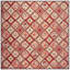 1880s Multicolor Floral Classical Antique European Needelpoint Wool Square Rug 11'0" x 12'0" Area Rug