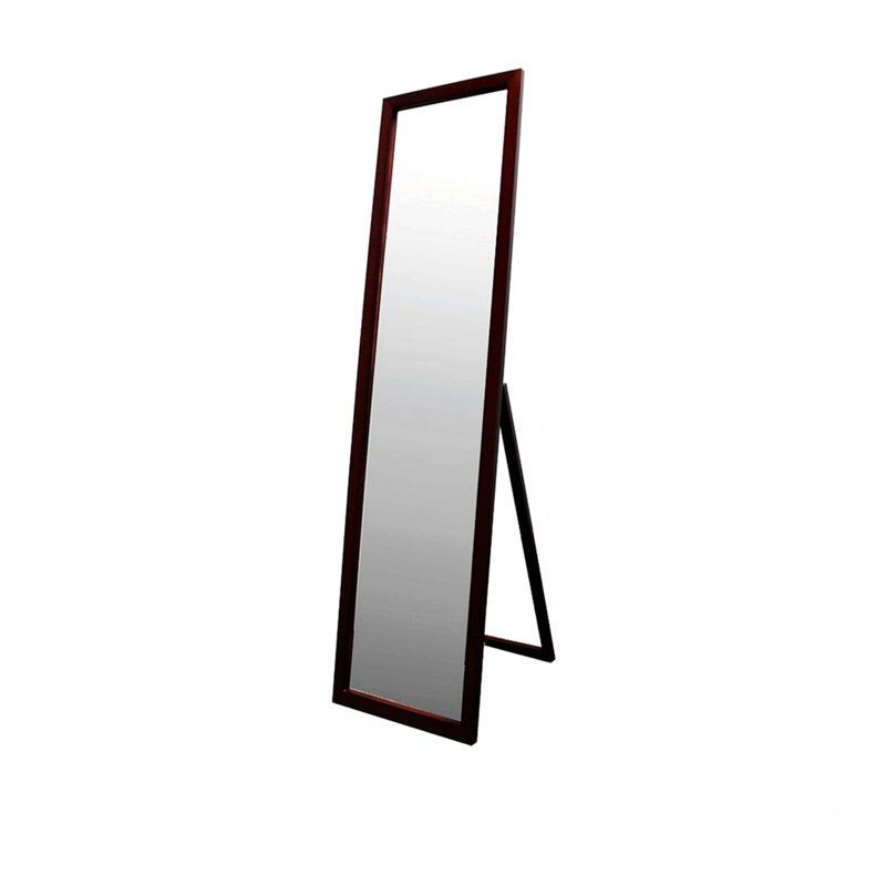 Miroir sur pied de 55 po de hauteur, finition noyer, finition rectangulaire