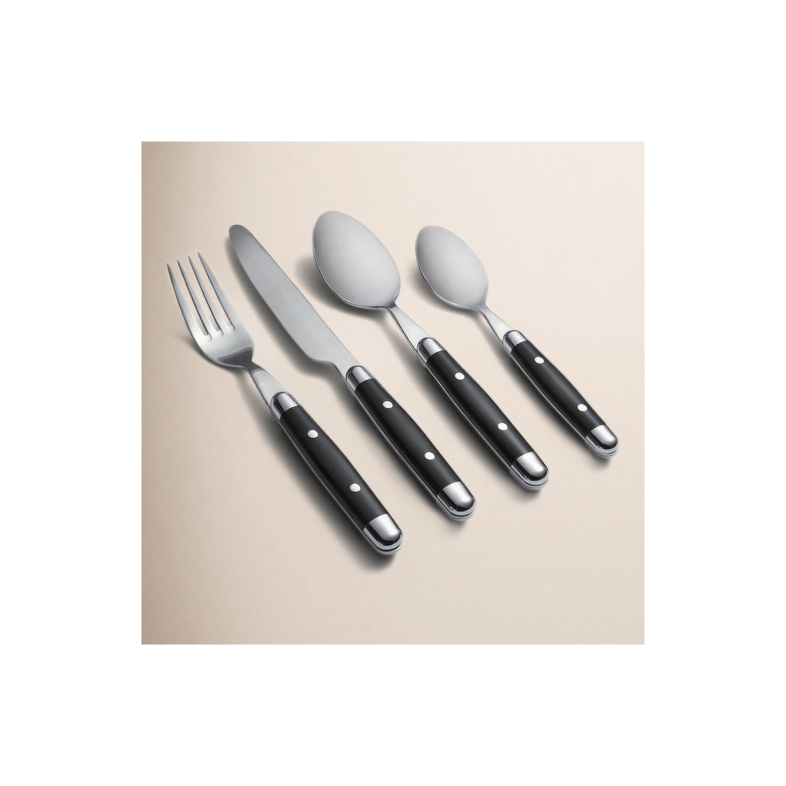 Jubilee 20 Piece Flatware Set, Black