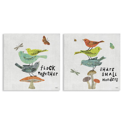 Ensemble de 2 toiles d'art Flock Together