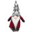 Fabric Gnome Table Sitter Set of 12 3.3" x 2.8" x 6.7"H Red/Gray/White