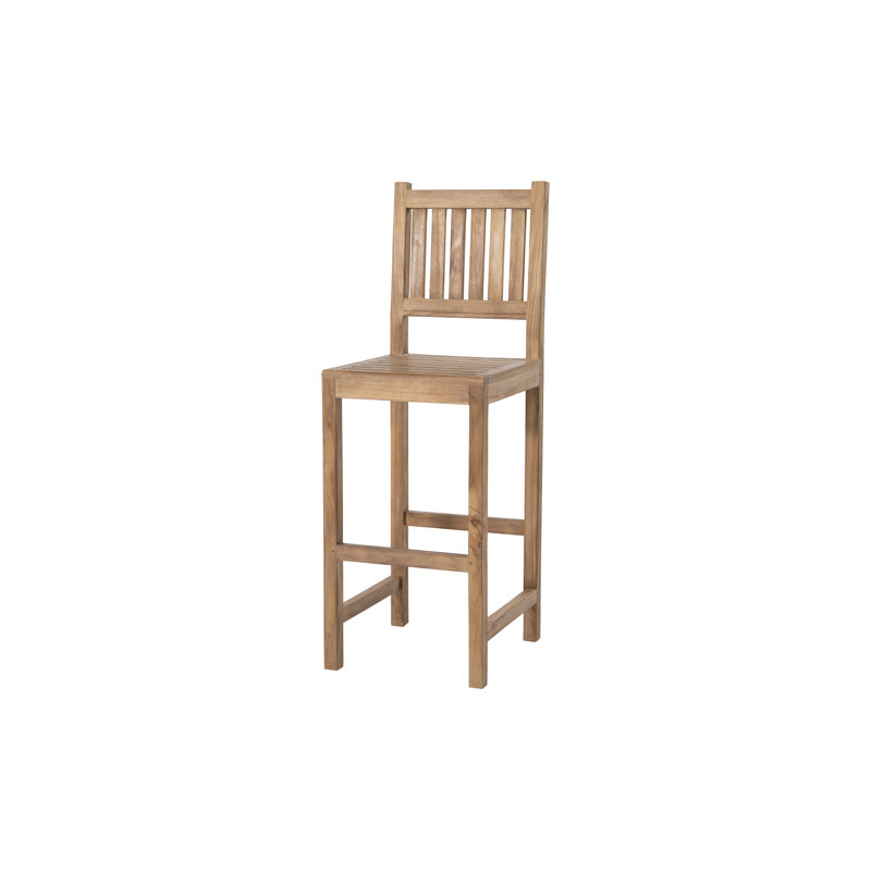 Huntington Outdoor Teak Bar Stool, Granite Sunbrella®