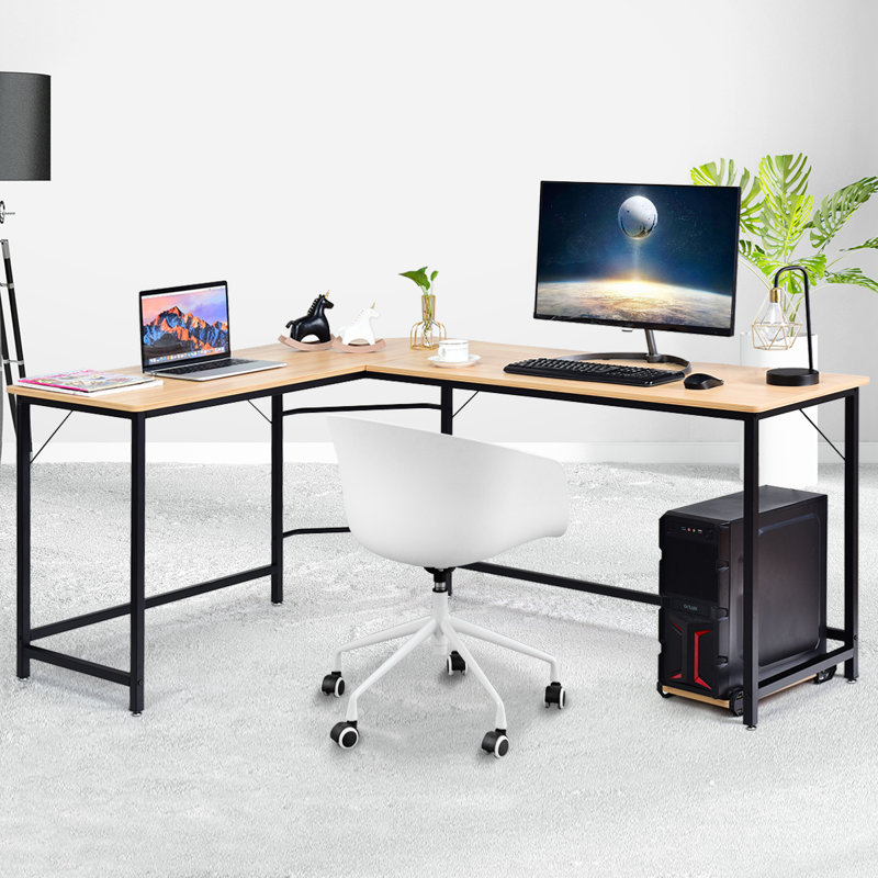 Petrus 168Cm W L-Shaped Writing Desk, Nature