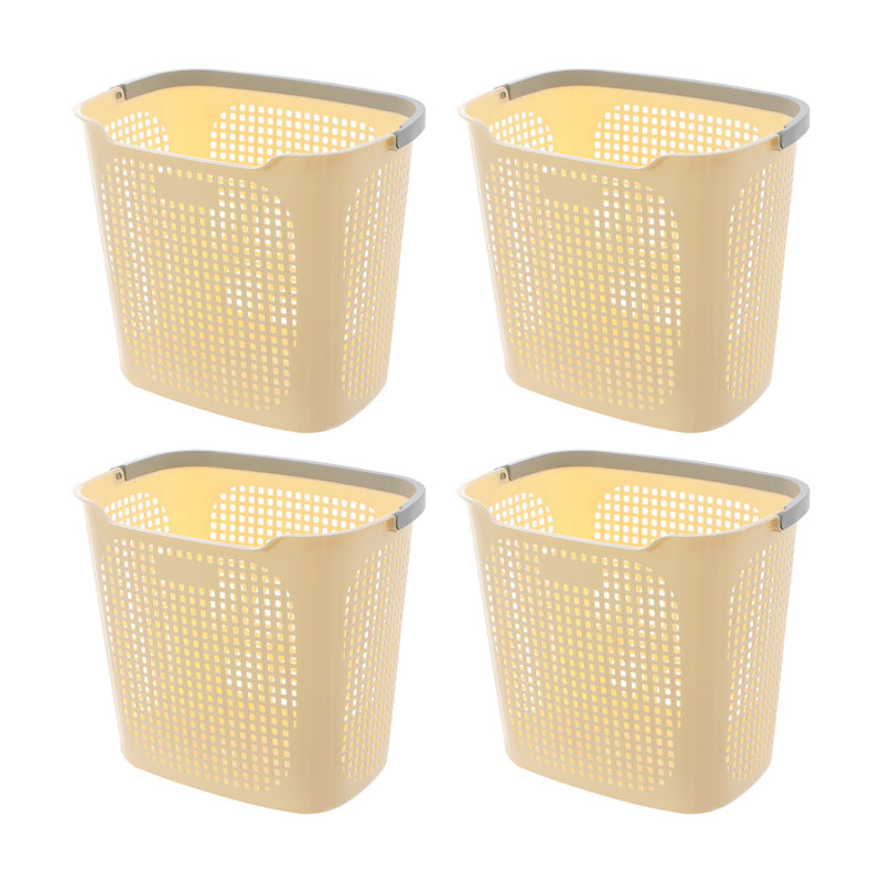 Lot de 4 paniers à linge, Cream White