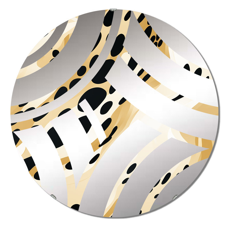 Miroir décoratif orange et noir Classic Elegance Adventure, 23,6 po x 23,6 po