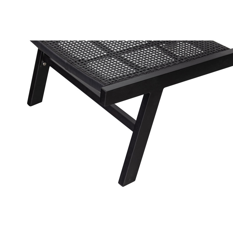 Arata Patio Dining Side Chair, Black