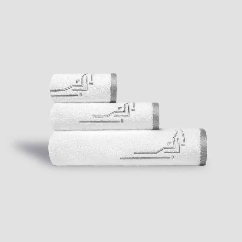 100% Cotton Midweight Hand Towel, Gray