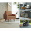 Ensemble de 2 chaises d'appoint à accoudoirs carrés et canapé Bridgeview, blanc, 2 pièces-272885833