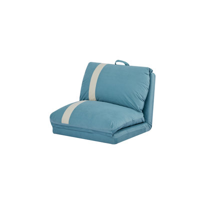 Perica Compact Modern Japandi Futon Lounge Chair with Corduroy Fabric and Adjustable Backrest. by Ebern Designs