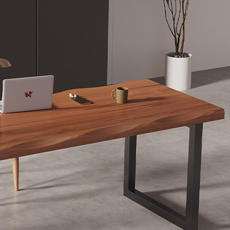 Minimalist Modern Solid Wood Desk, 29.52" H x 86.61" W x 35.43" D