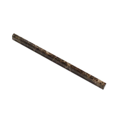 Emperador Dark 1/2" x 12" Pencil Marble Look Wall Liner