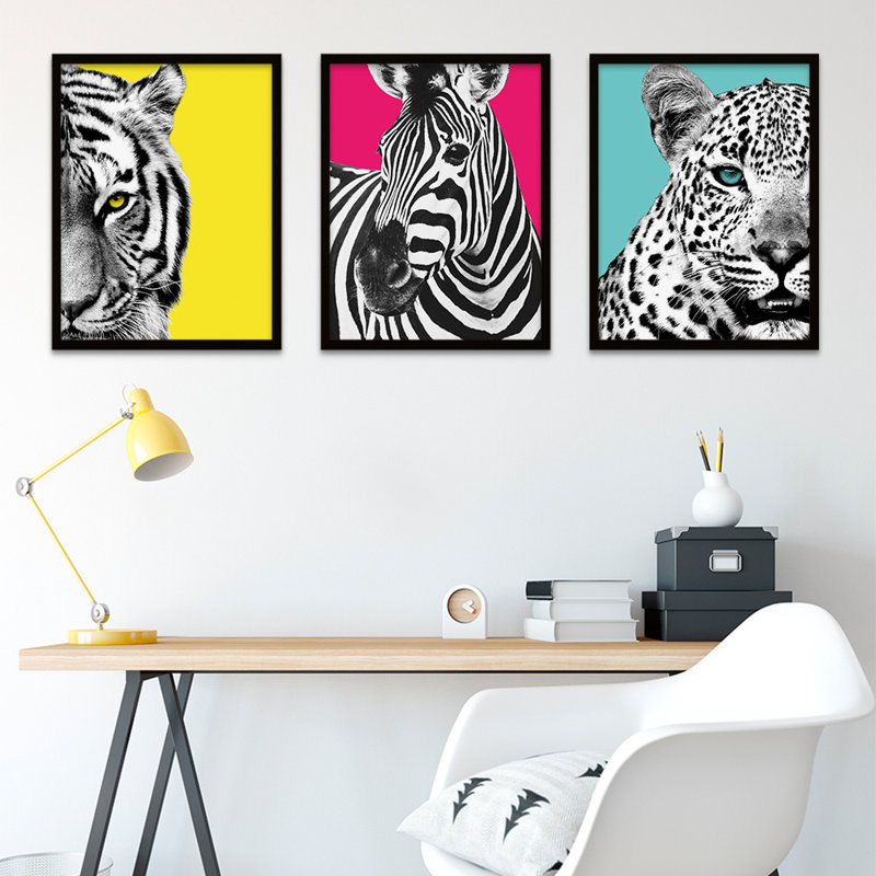 Tiger Zebra Leopard - 3 Piece Print Set