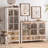 White + Burlywood Solid Wood Display Cases