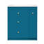 Meuble-lavabo de salle de bain avec lavabo en céramique 30 po - Quatre armoires bleues pour quatre tiroirs Essentials