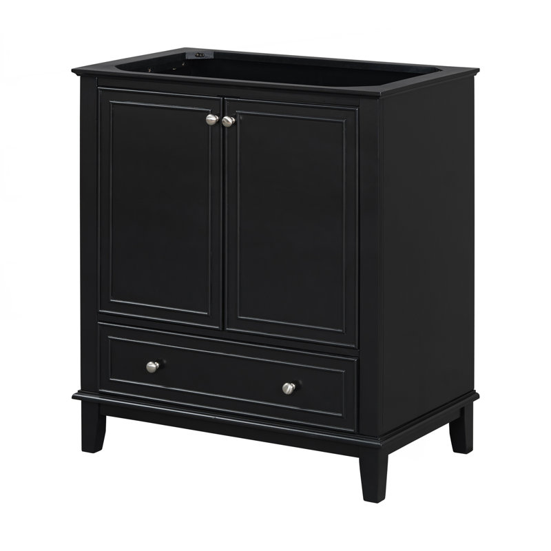 Meuble-lavabo de 30 po sans lavabo, base seulement, Noir, noir, noir, noir