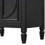 Meuble-lavabo de 30 po avec lavabo, armoire de décoration de style rétro. Finition noire, bois véritable, lavabo en céramique, tablette design. Noir, plateau lisse-334459120