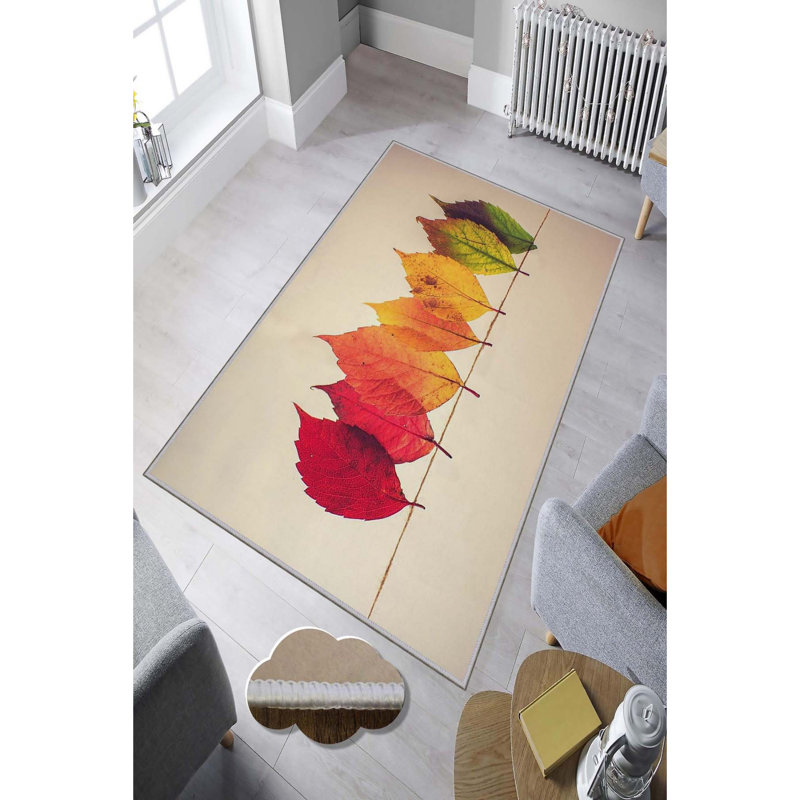 Tapis tissé de qualité supérieure, 100% polyester, 4,6 x 7,2 pi | Pois antibactérien antidérapant en PVC | Impression numérique 3D, lavable à la machine, hauteur des poils: 0,3 po | Idéal pour le salon, la chambre à coucher et les espaces repas