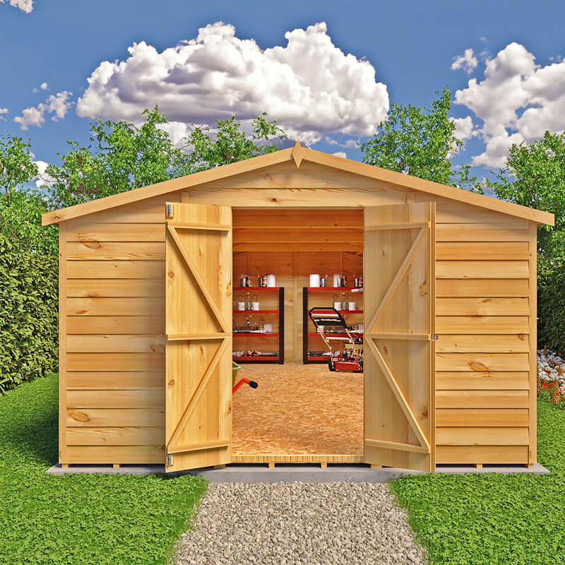 10 ft. W x 20 ft. D Garden Value Overlap Shed, Yes