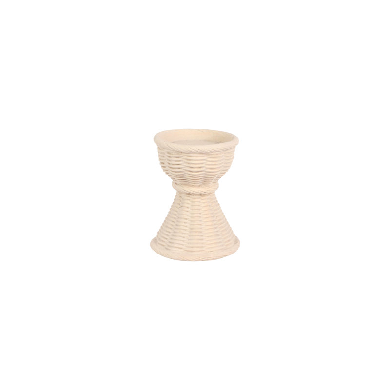 Bougeoir Casa, H 6 po x l 4,75 po x P 4,75 po, Crème, crème