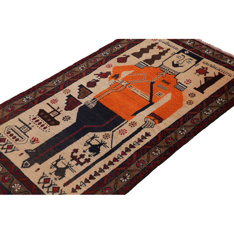 Hand Knotted Wool Geometric Area Rug