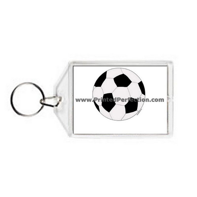 Porte-clés en acrylique personnalisé Soccer