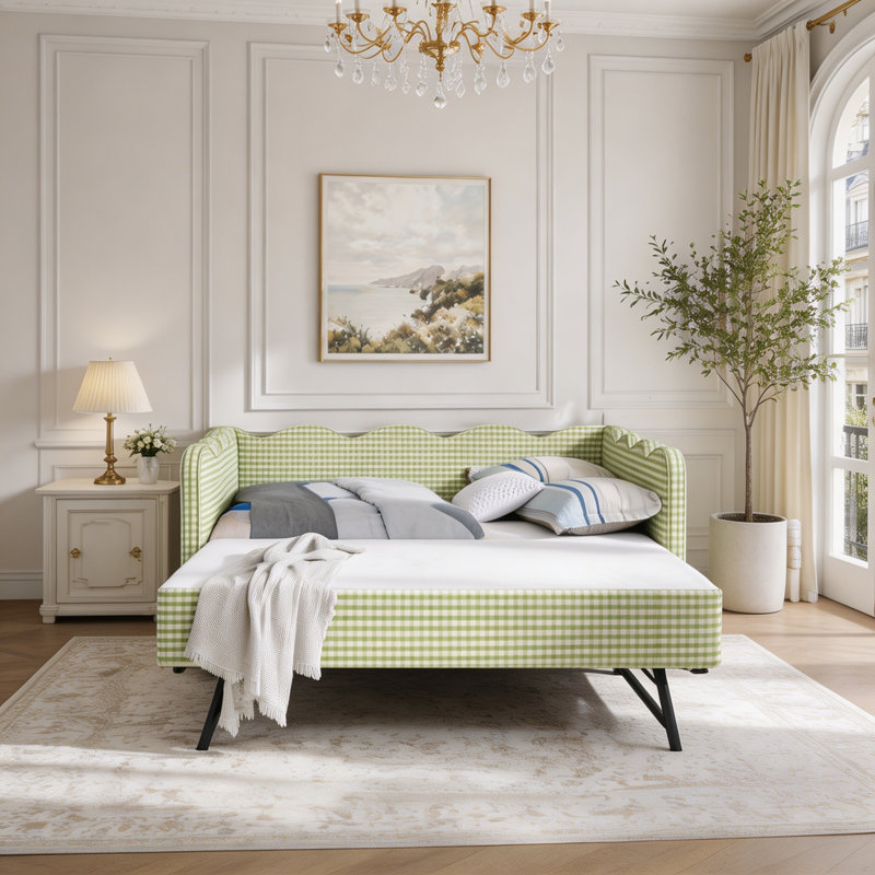 Lit de jour double, Twin Trundle, Green1