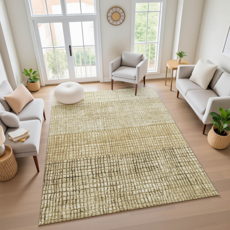 Premium Machine Washable Monnier AMF1831 Geometric Rug, Rectangle 5' x 7'6"
