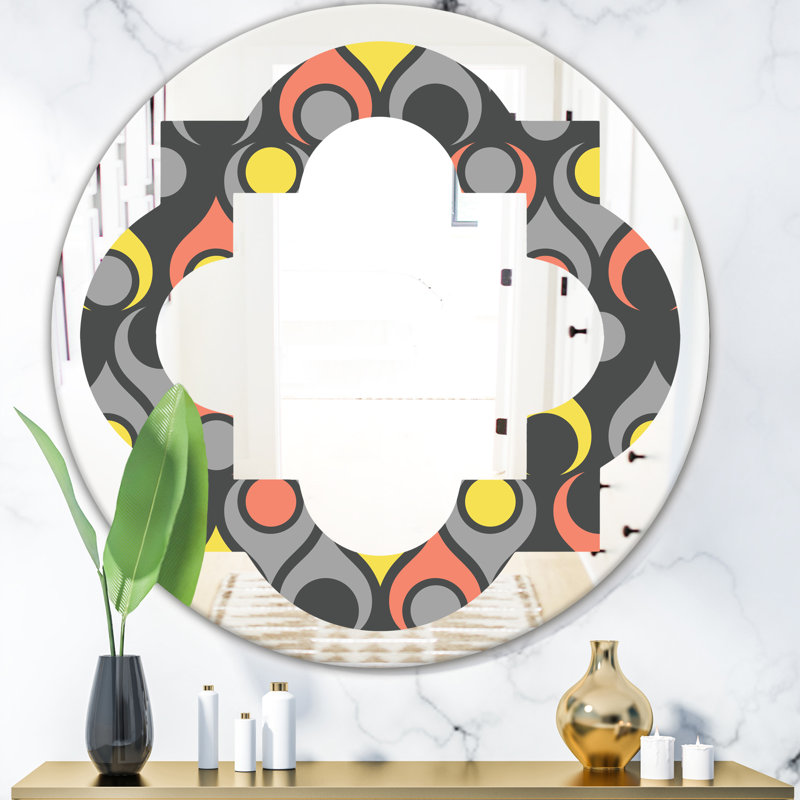 Miroir mural Quatrefoil Glam, H 23,6 po x l 23,6 po, Quatrefoil Luxury II