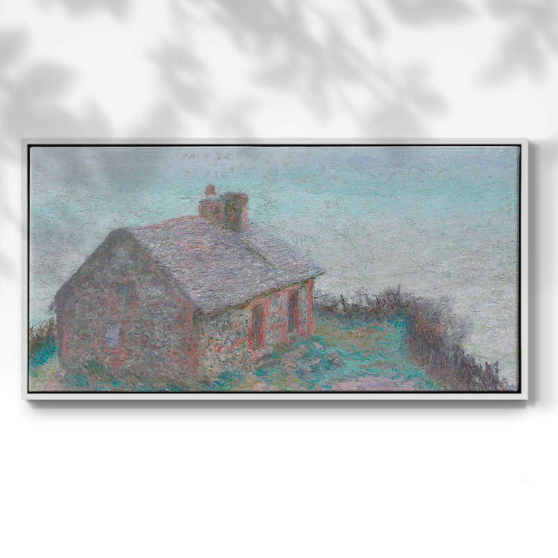 Série paysage - CCL XXIX - Toile tendue avec châssis tendue, prête à être accrochée, H 21 po x l 41 po, Blanc
