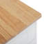 Îlot de cuisine avec armoire de rangement pour poubelle, prise de courant, support de rangement interne, îlots de cuisine roulants sur 5 roulettes avec 3 tiroirs, 3 supports latéraux ouverts pour poubelle de 10 gallons, blanc-830949796